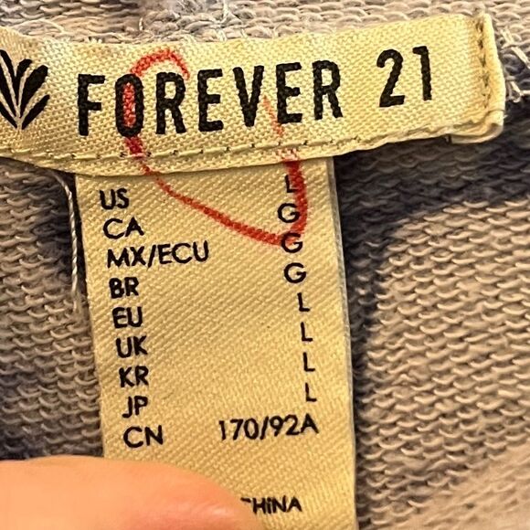 Forever 21  Tie Dye Hoodie Cropped Top Size Large. - Picture 2 of 7